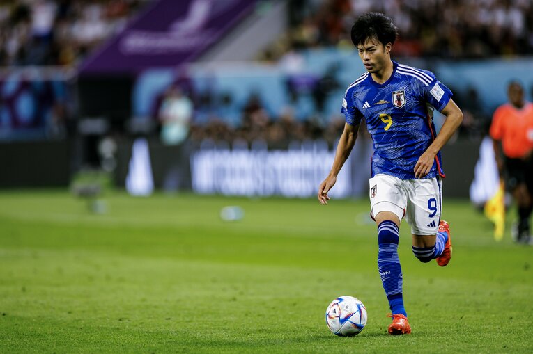 ドイツ戦の三笘　©Kiichi Matsumoto/JMPA