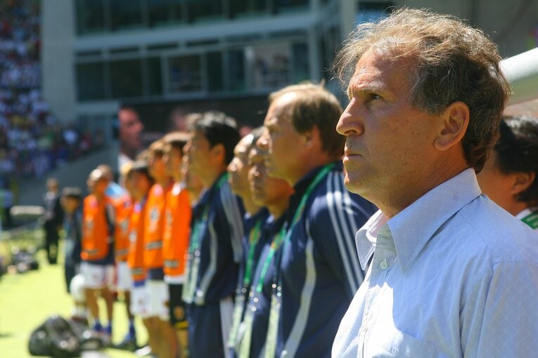 2006年W杯で日本代表を指揮を執ったジーコ　©︎JMPA