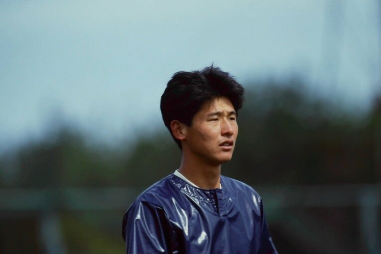 これは貴重！　1990年、キャンプ中の阿波野のレアショット　©Takahiro Kohara