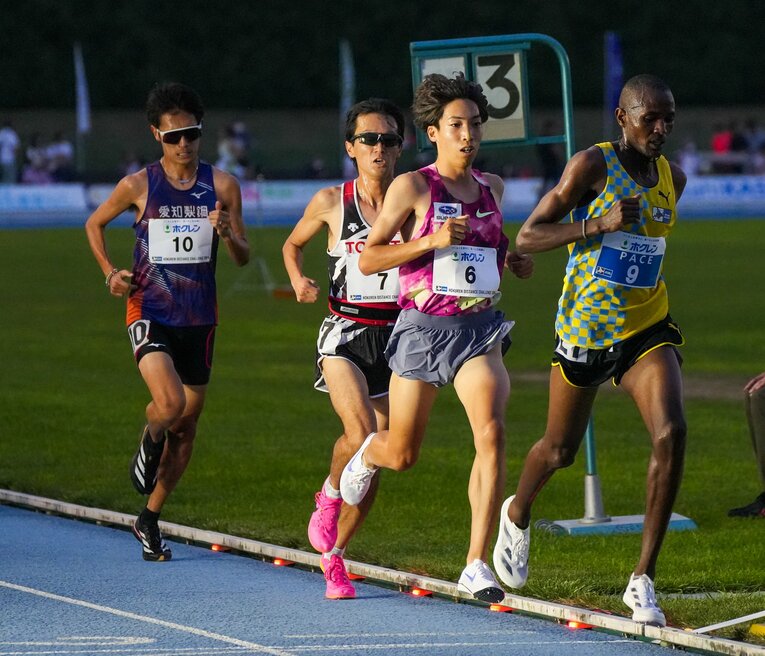 五輪前の最終調整レースのホクレン記録会ではラストスパートで異次元のキレを見せた　©Satoshi Wada