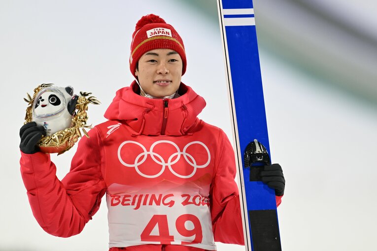 北京五輪LHの小林陵侑　©Naoya Sanuki/JMPA
