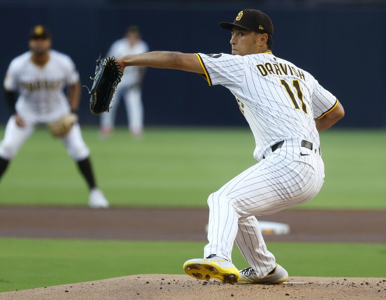 ダイヤモンドバックス戦で復帰のマウンドに立ったダルビッシュ　©GettyImages