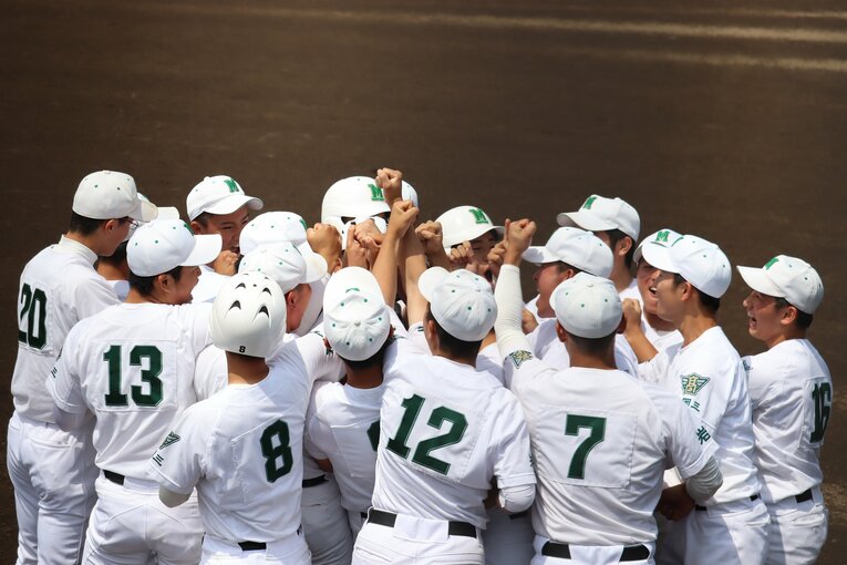 東北大会でベスト4に進出した盛岡三高。岩手屈指の進学校だ　©Genki Taguchi