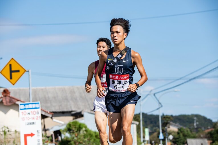 出雲駅伝で1年生ながら5区区間賞を獲得した石田の走りにも注目したい　©Nanae Suzuki