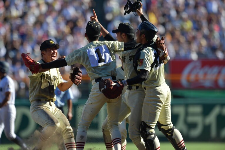 今井達也（アストロズ）らと甲子園を制した入江。甲子園で3試合連続本塁打を放つほどの強打者だった　©Hideki Sugiyama