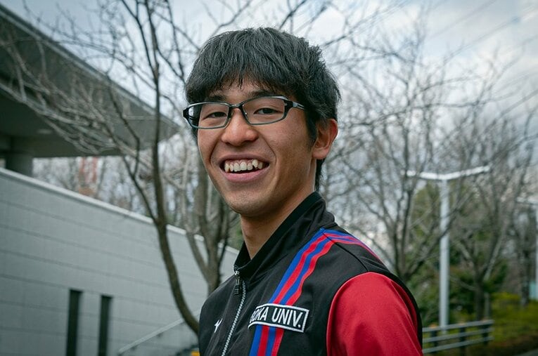 昨季、5000m、1万mの自己ベストを約25秒縮め、チームで最も成長したといわれた創価大の嶋津雄大。 ／ photograph by Takeshi Nishimoto
