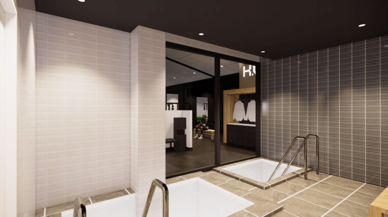 大浴場イメージ　（設計イメージ=菊池雄星氏提供）