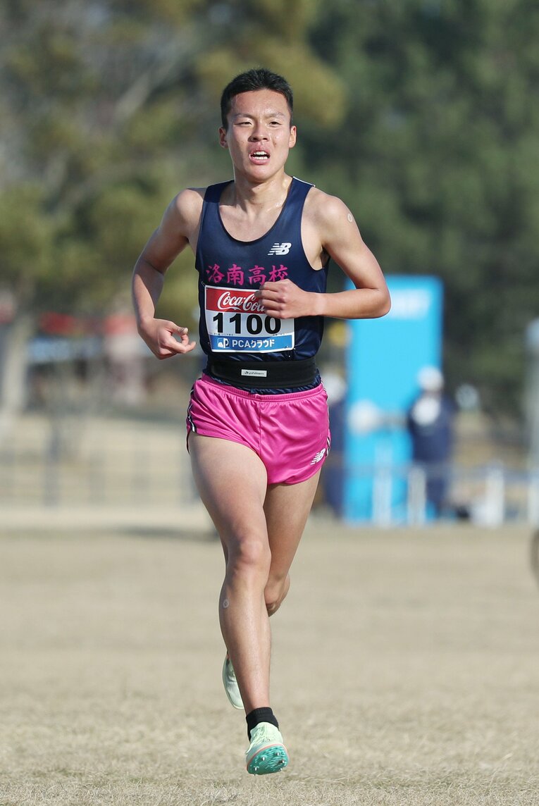 【高校駅伝発掘写真】“史上最速の高校生ランナー”とも呼ばれた洛南高時代の佐藤圭汰　©JIJI PRESS