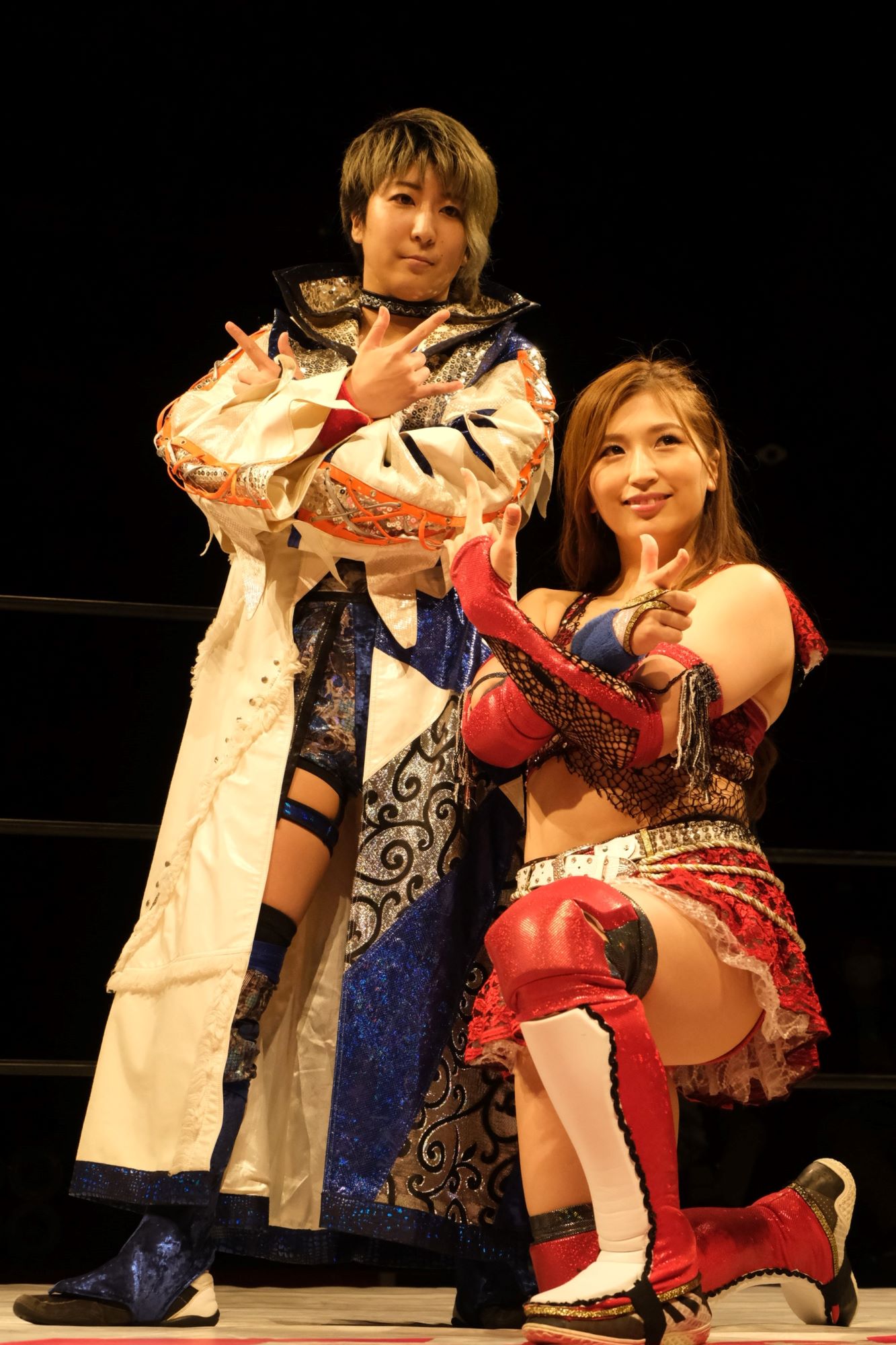 8.13後楽園ホール大会では本間と尾崎のタッグ王座に挑戦する“カケミク”こと関口翔(左)と青野未来