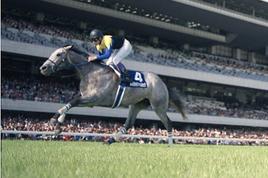 NHKマイルカップでのクロフネ　(C)Kyodo News