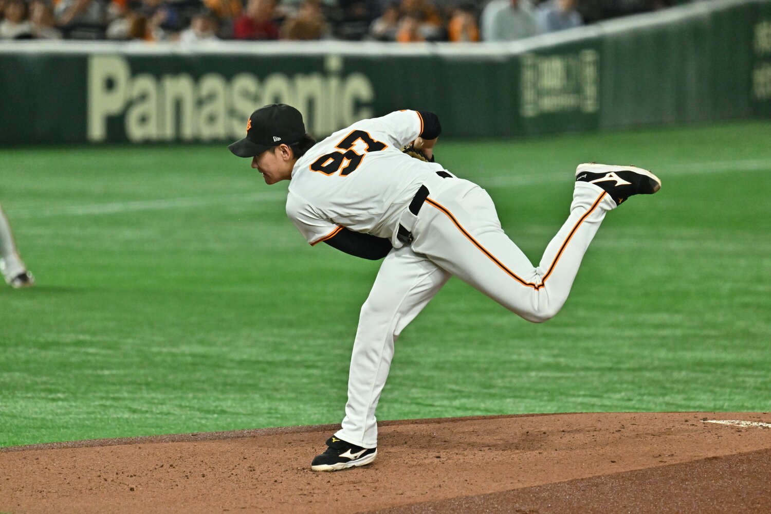 4月22日の中日戦では8回1失点の力投で2勝目をあげた井上温大　©︎Hideki Sugiyama