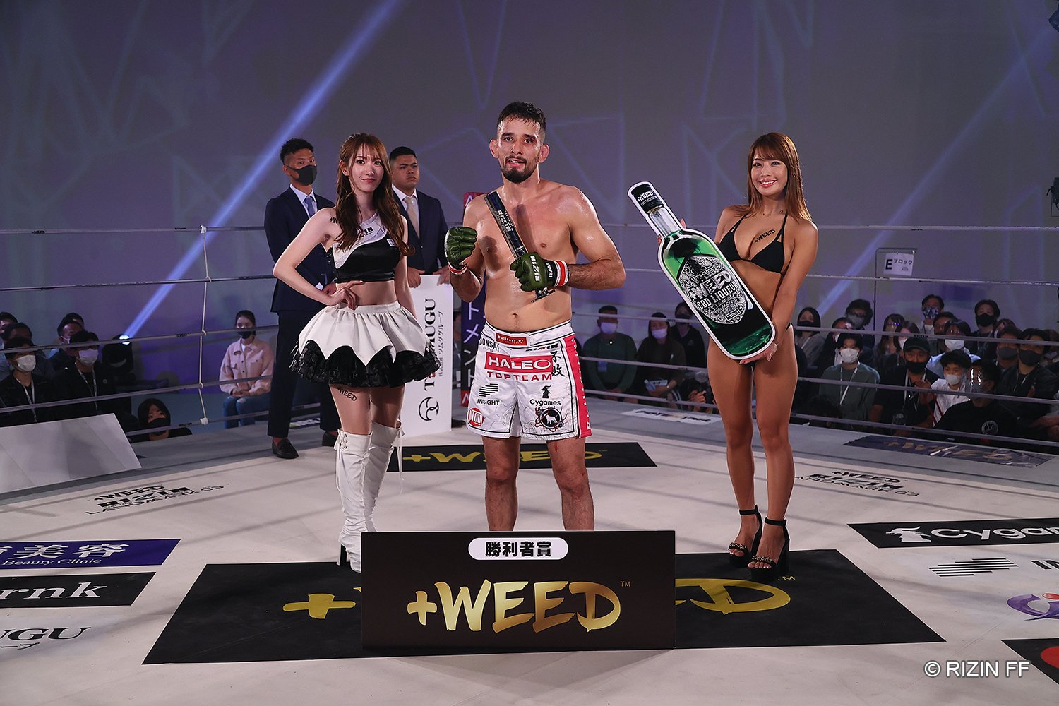 RIZIN5連勝となったクレベル。牛久とのタイトルマッチへ意気込んだ　©RIZIN FF