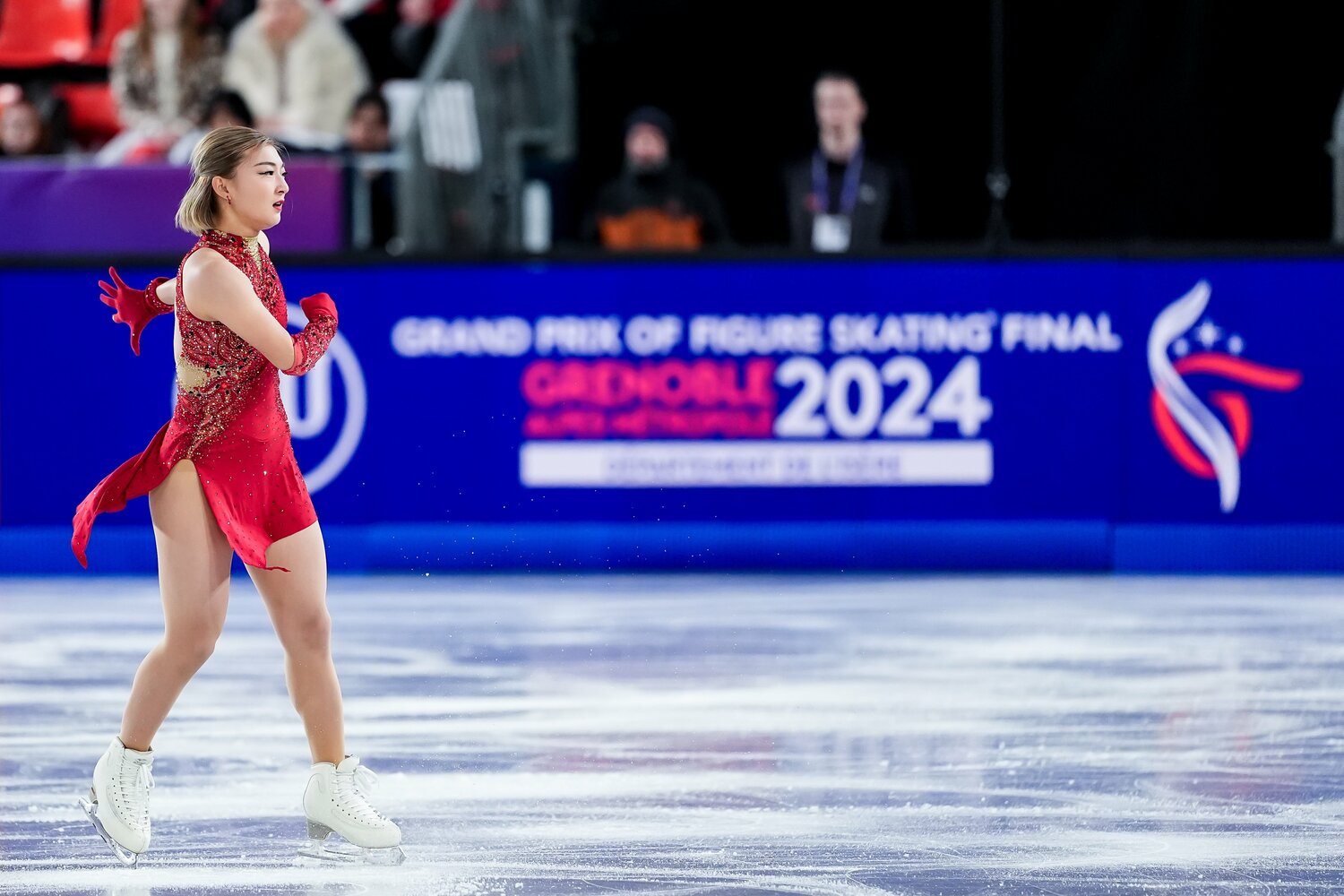 転倒もあった坂本のSP　©Getty Images