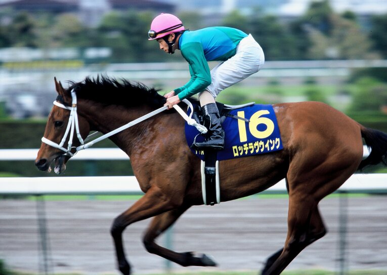 第58回桜花賞の河内洋とロッチラヴウインク　©Bungeishunju