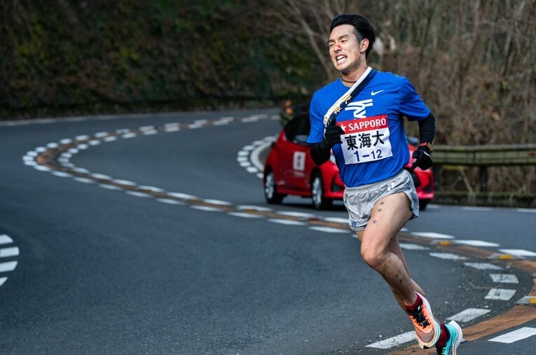 2020年に6区を走り、当時の区間新記録をマークした東海大の館澤亨次。後半は足の激痛との戦いだったという　©Nanae Suzuki
