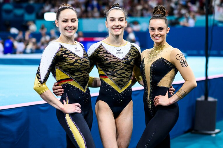 ドイツ代表は2人の選手がユニタードを着用して五輪本番に臨んだ ／ photograph by Getty Images