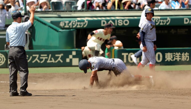 「プロで活躍できる」初戦敗退もNo.1ショートに選ばれた上田西・横山聖哉。土浦日大戦、最後のバッターに　©Sankei Shimbun