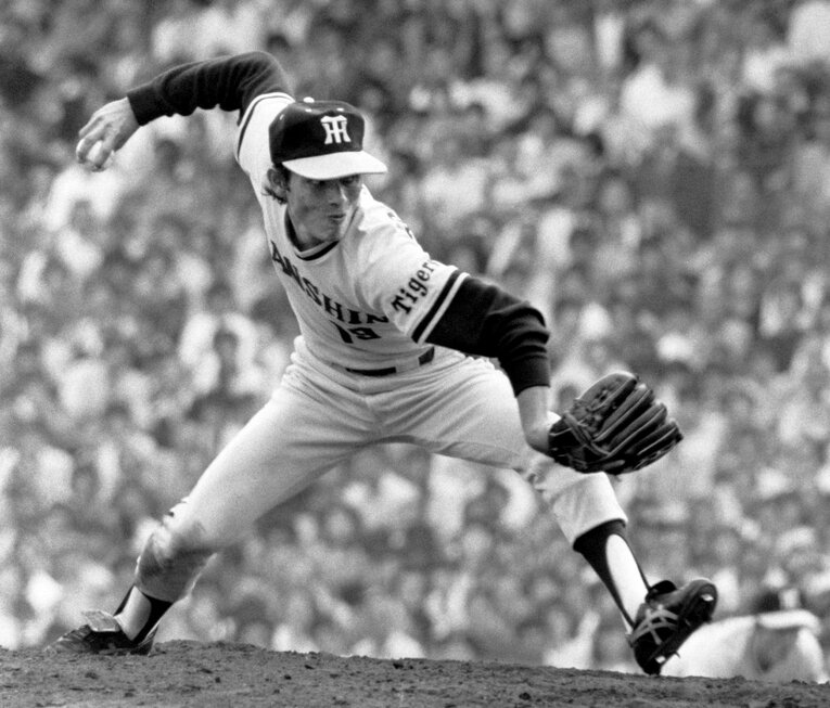 巨人戦では特に闘志を前面に出すピッチングを見せた小林繁　©︎JIJI PRESS