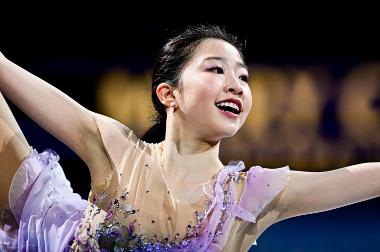 3月の世界選手権で銅メダルを獲得した千葉百音 ／ photograph by AFLO