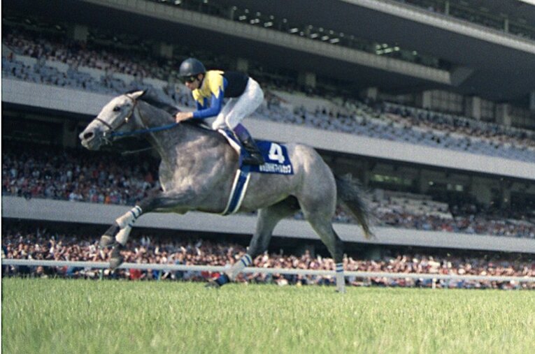 NHKマイルカップでのクロフネ　(C)Kyodo News