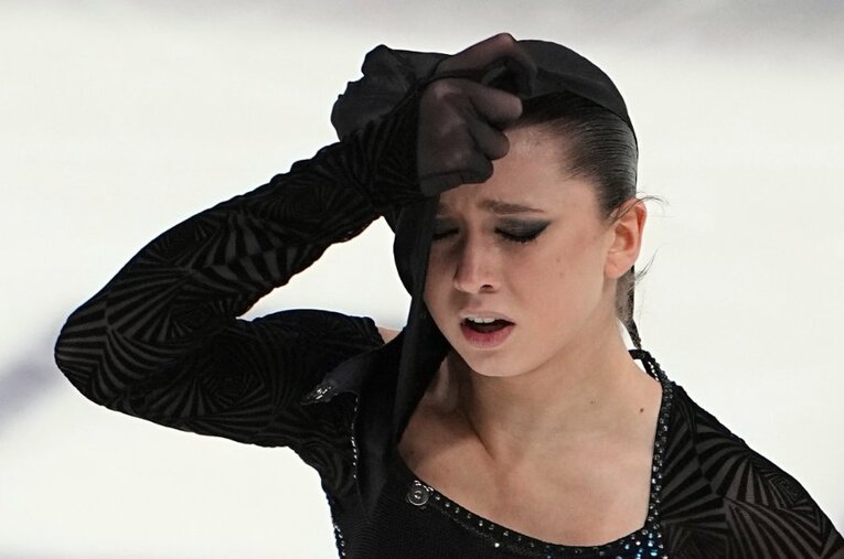 ワリエワの今季のフリーでは、自身のドーピング騒動を想起させる振り付けがある ／ photograph by Sputnik／KYODO