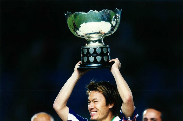 2000年アジア杯の森岡隆三　©Kazuaki Nishiyama