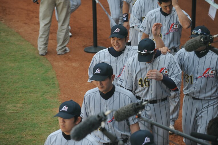 2008年北京五輪。準決勝で敗れた後、涙を流すG.G.　©JMPA