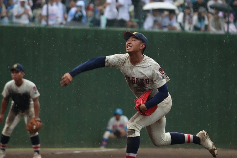 【今夏の様子】決勝…4番手の伊藤投手。逆転を信じて力投した　©Yuki Kashimoto
