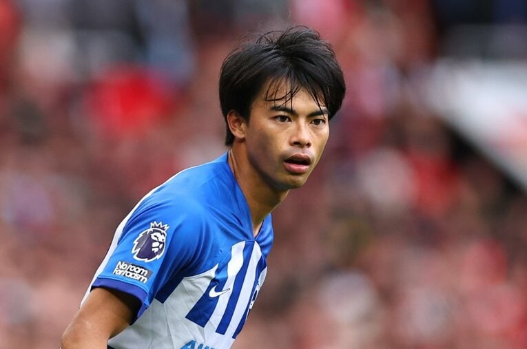 9月16日、オールドトラフォードでマンUに3－1で勝利したブライトン。三笘薫（26歳）が記者に明かしていた原点とは… ／ photograph by Getty Images