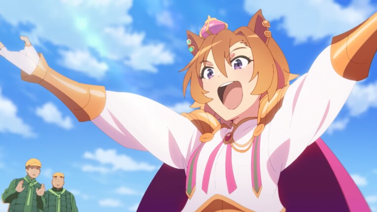 ゲート入り前に立ち止まり、演説を始めるテイエムオペラオー　©Cygames, Inc.