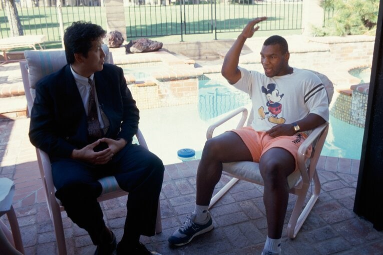 前田日明とマイク・タイソンの対談（1991年）　©Kazuaki Nishiyama