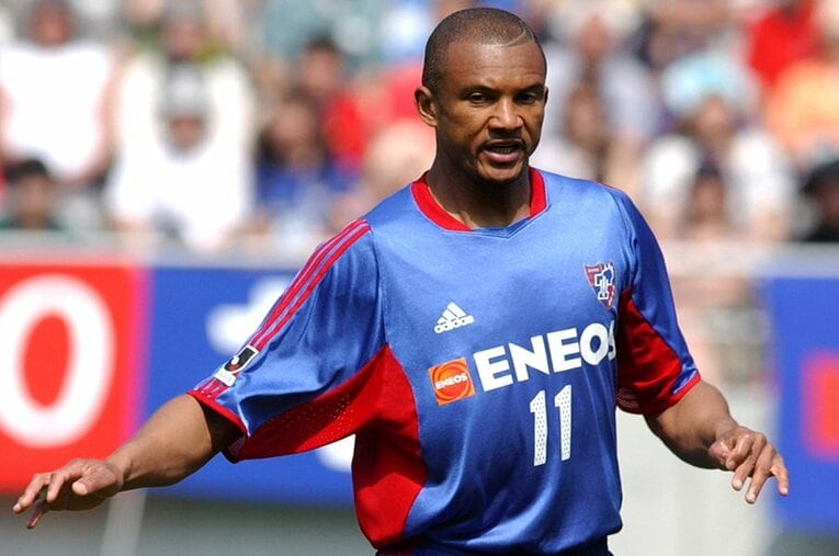 FC東京時代のアマラオ。日本在住30年を超える名ブラジル人FWに今までと現在を聞いた ／ photograph by Etsuo Hara/Getty Images