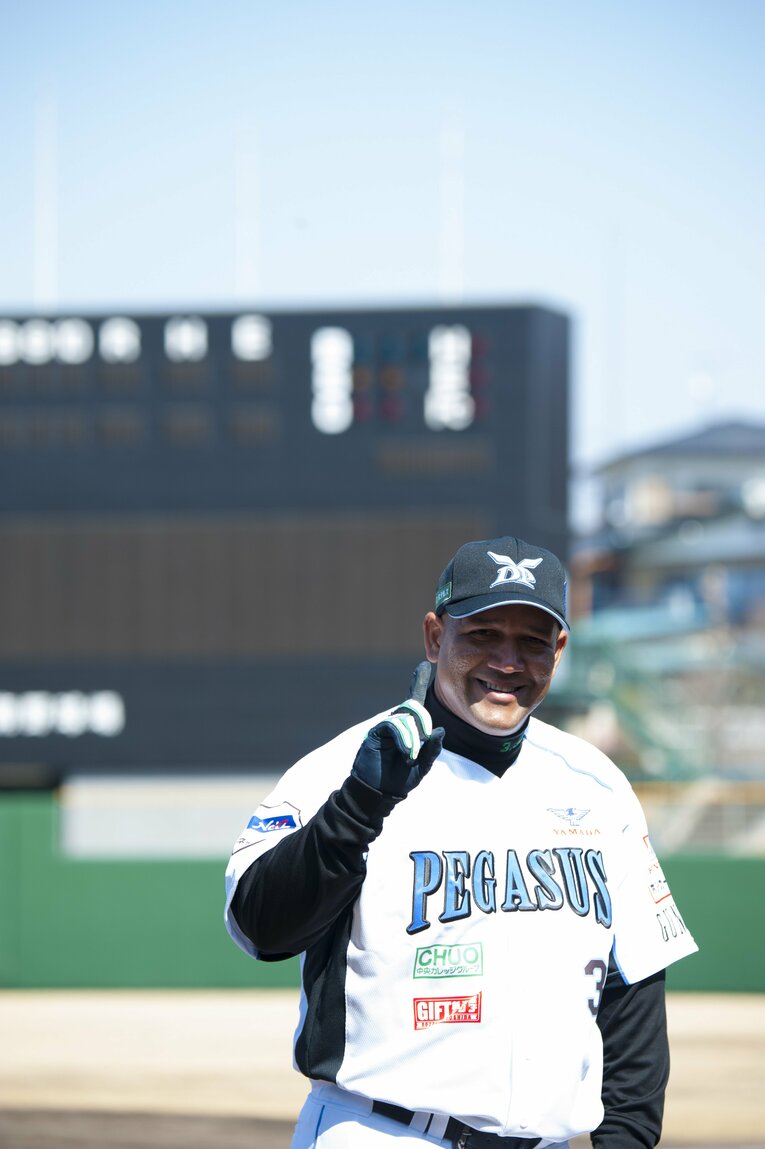 監督就任前、BCリーグ時代のラミレス　©Mami Yamada