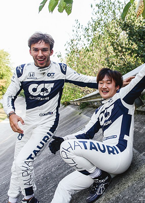 ガスリー（左）は'17年にトロロッソ（後のアルファタウリ）でF1デビューし、'20年に初優勝、'23年にアルピーヌへ移籍した