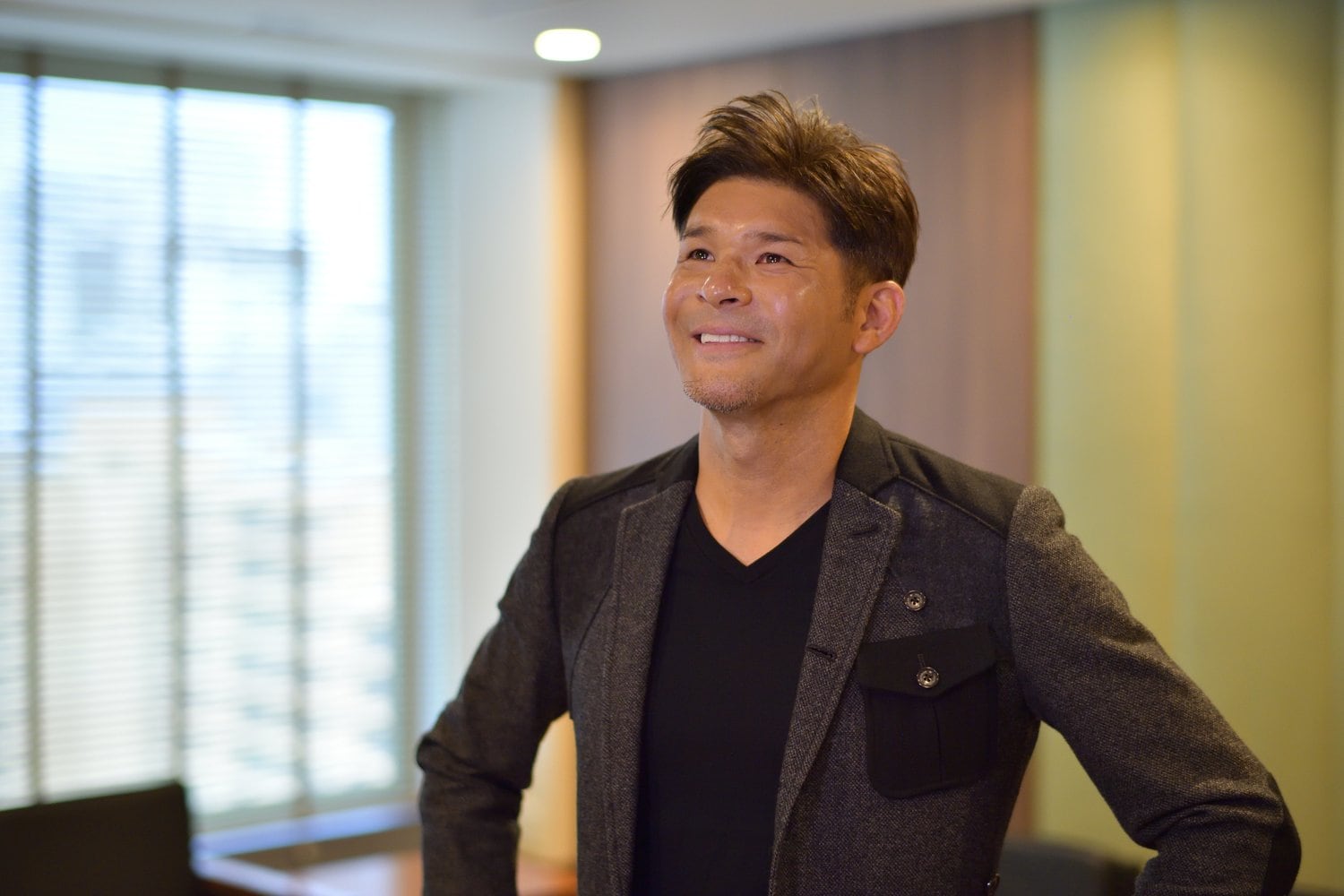 懐かしそうに室伏さんとの思い出を振り返る照英さん。同世代の頑張りは「刺激になります」　©Hideki Sugiyama