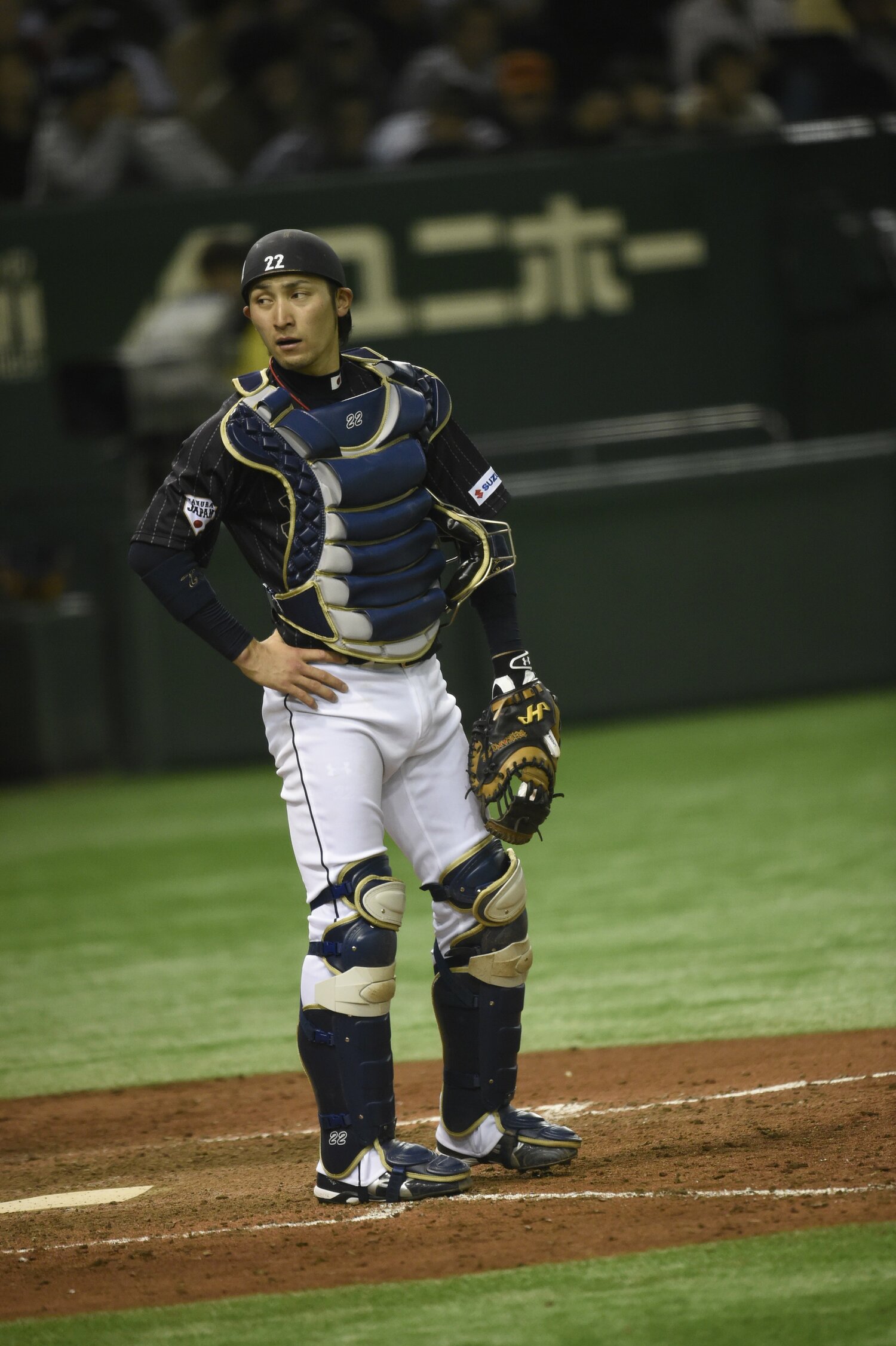 日本代表のマスクもかぶった伊藤光 ©Naoya Sanuki