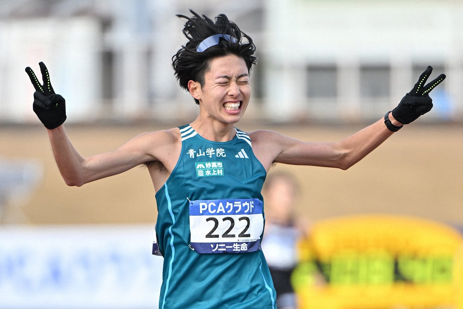 2月の別府大分毎日マラソンでは学生歴代7位の2時間8分42秒で6位に入賞した白石　©毎日新聞社/AFLO