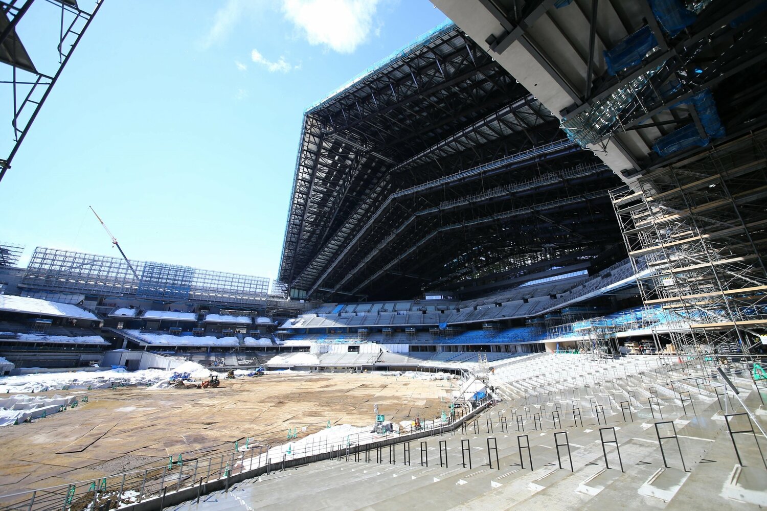 開場に向けて準備が進む新球場「エスコンフィールドHOKKAIDO」©︎Sankei Shimbun
