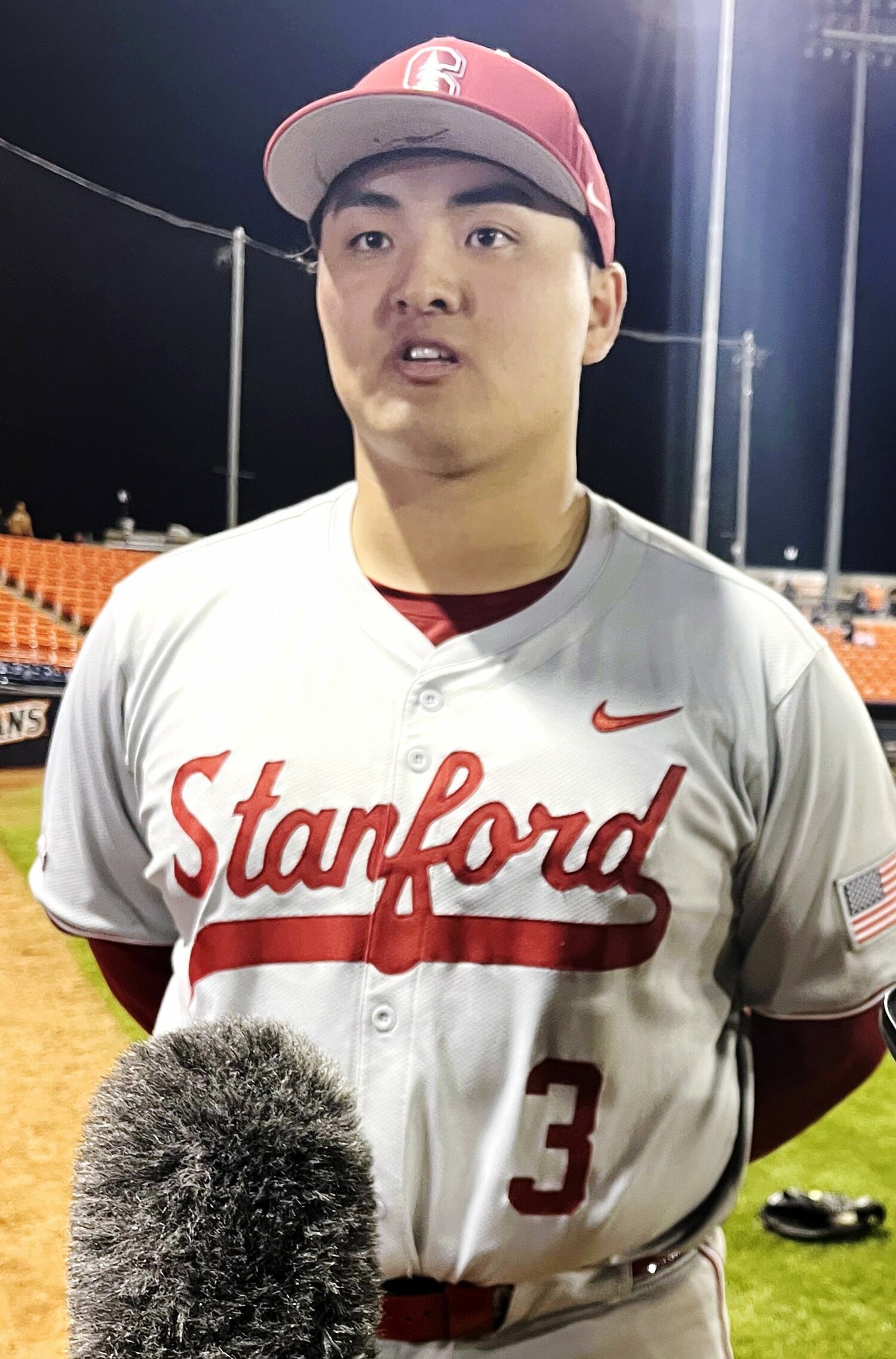 今年2月にスタンフォード大で大学公式戦デビューした佐々木　©JIJI PRESS