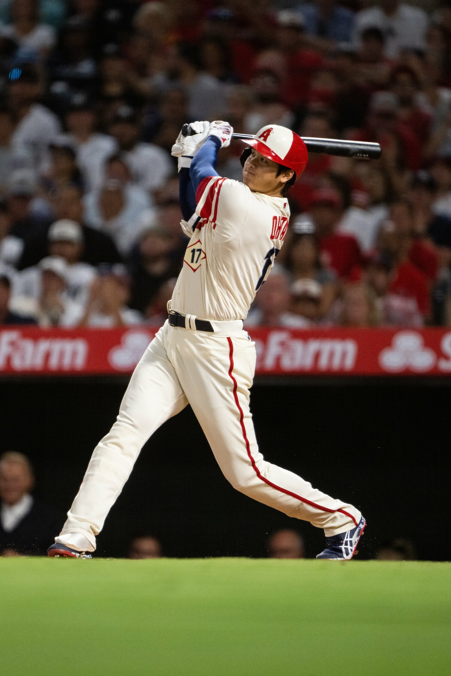 8月31日のヤンキース戦で2年連続となる30本塁打に到達、今季は34本塁打を放った　©︎Nanae Suzuki