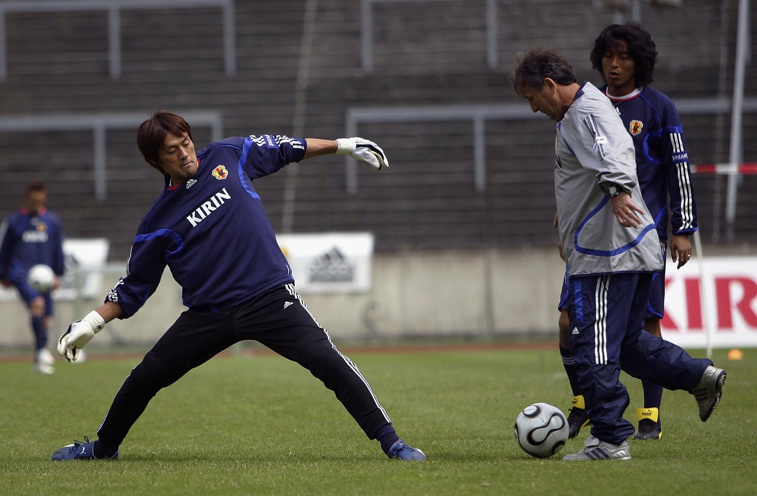 2006年、ジーコジャパン時代のトレーニング風景　©Getty Images