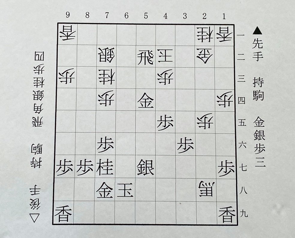 第1図は▲5二飛まで（下側の先手は村山、上側の後手は田丸）