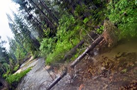 こんな川を何度となく渡らなければいけない。 