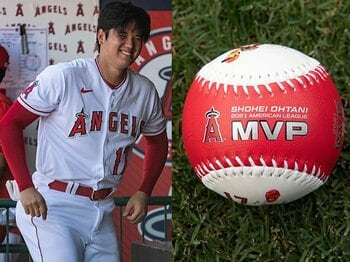 大谷翔平のグッズが“バカ売れ”でエンゼルスのストア担当者もビックリ…「イチ押し大谷翔平MVPグッズ・ベスト5」を聞いてみた＜Number Web＞ photograph by Nanae Suzuki、Angels Baseball