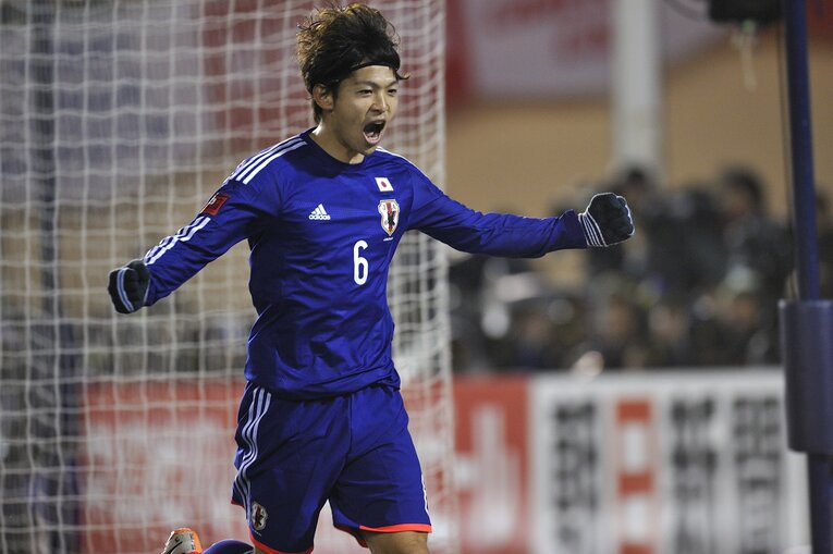 日本代表初ゴール（vsニュージーランド戦）　©Takuya Sugiyama