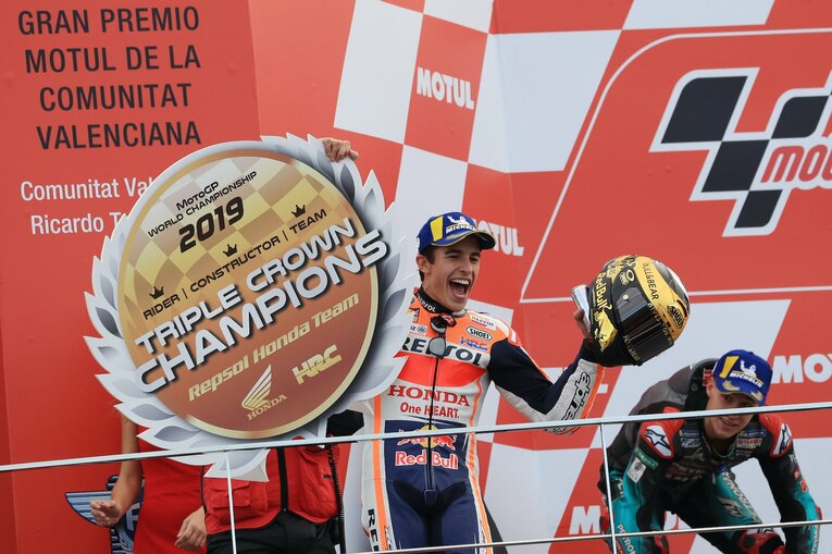 最高峰クラス6度目の優勝を成し遂げた2019年を最後にマルケスとホンダの低迷が続いている　photograph by Satoshi Endo