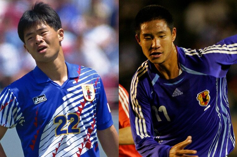 小倉隆史と平山相太。「怪物」と呼ばれながら、挫折を味わった元日本代表選手は多い ／ photograph by AFLO SPORT,Toshiya Kondo