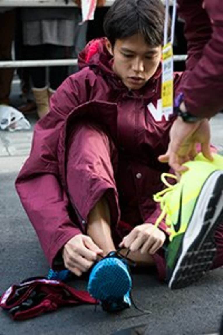 大迫傑　SUGURU OSAKO　早大
大方の予想とは異なる1区に登場した大迫。1万ｍでは27分38秒31の日本学生記録を持つスピードランナーだが、終盤失速し区間5位。