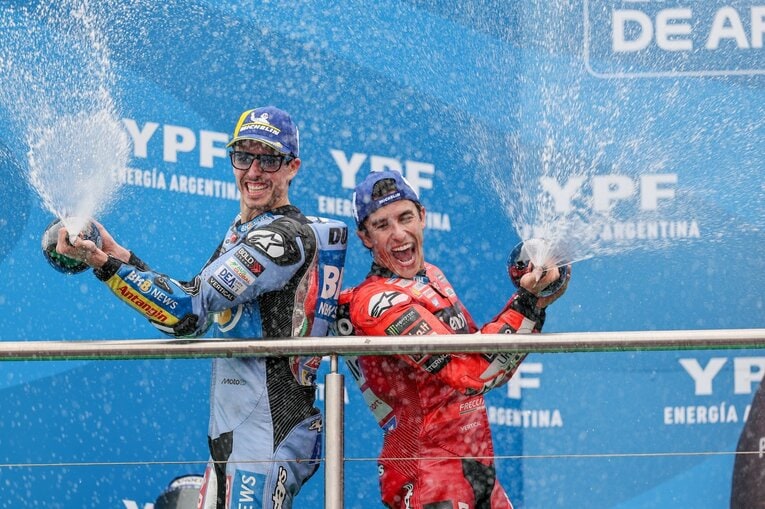 開幕から2戦連続で表彰台の1−2を独占したマルケス兄弟　©Satoshi Endo