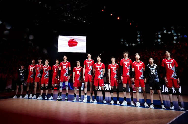 バレーボール日本代表（VNLドイツ戦）　©︎Volleyball World